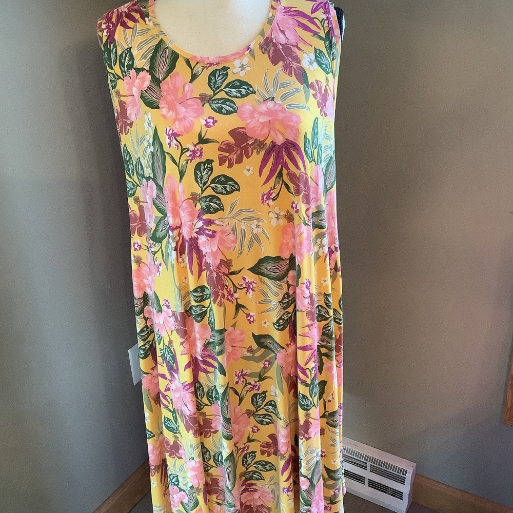 Style & Co. 2X Dress, yellow floral